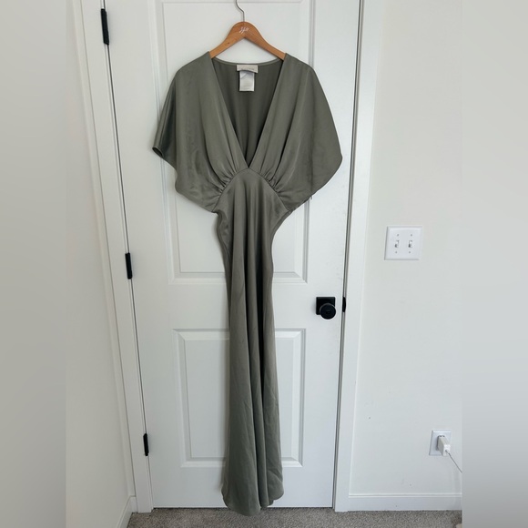BHLDN Olive Green Maxi Dress - Picture 5 of 7